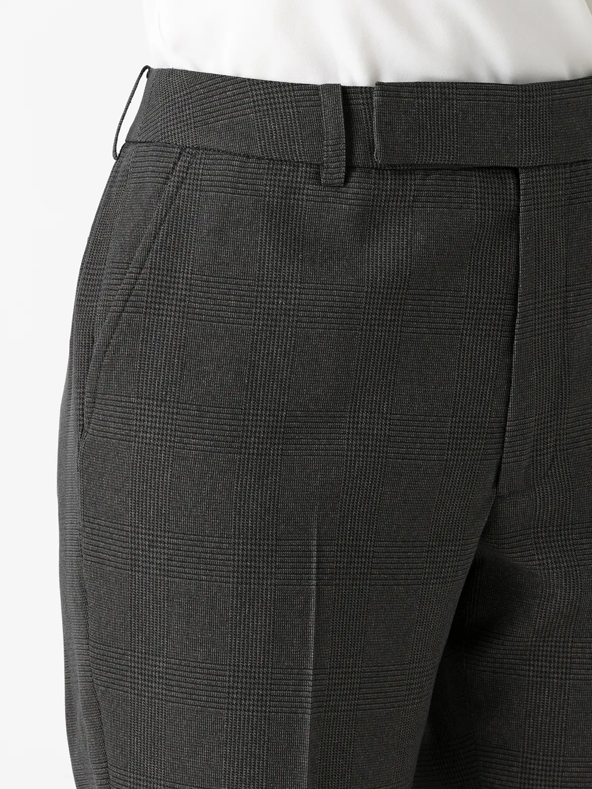 テーパードパンツ/ウォッシャブル/ストレッチ/グレンチェック/Suit Buffet グレー 36(7号)