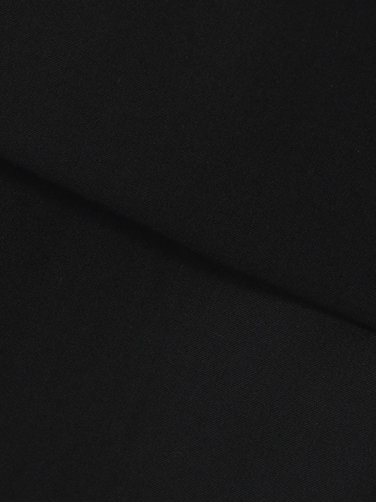 セミフレアパンツ/SUPER100'sウール/無地 ブラック 36(7号)