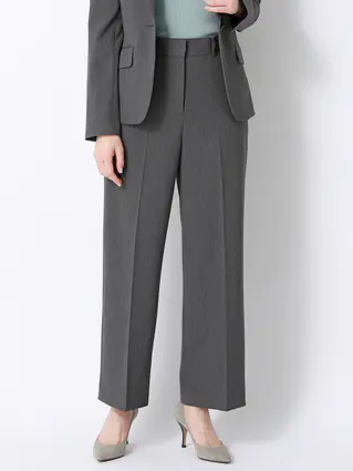 涼しいスーツ／ワイドパンツ／ウォッシャブル／ストレッチ／高通気／軽量／無地