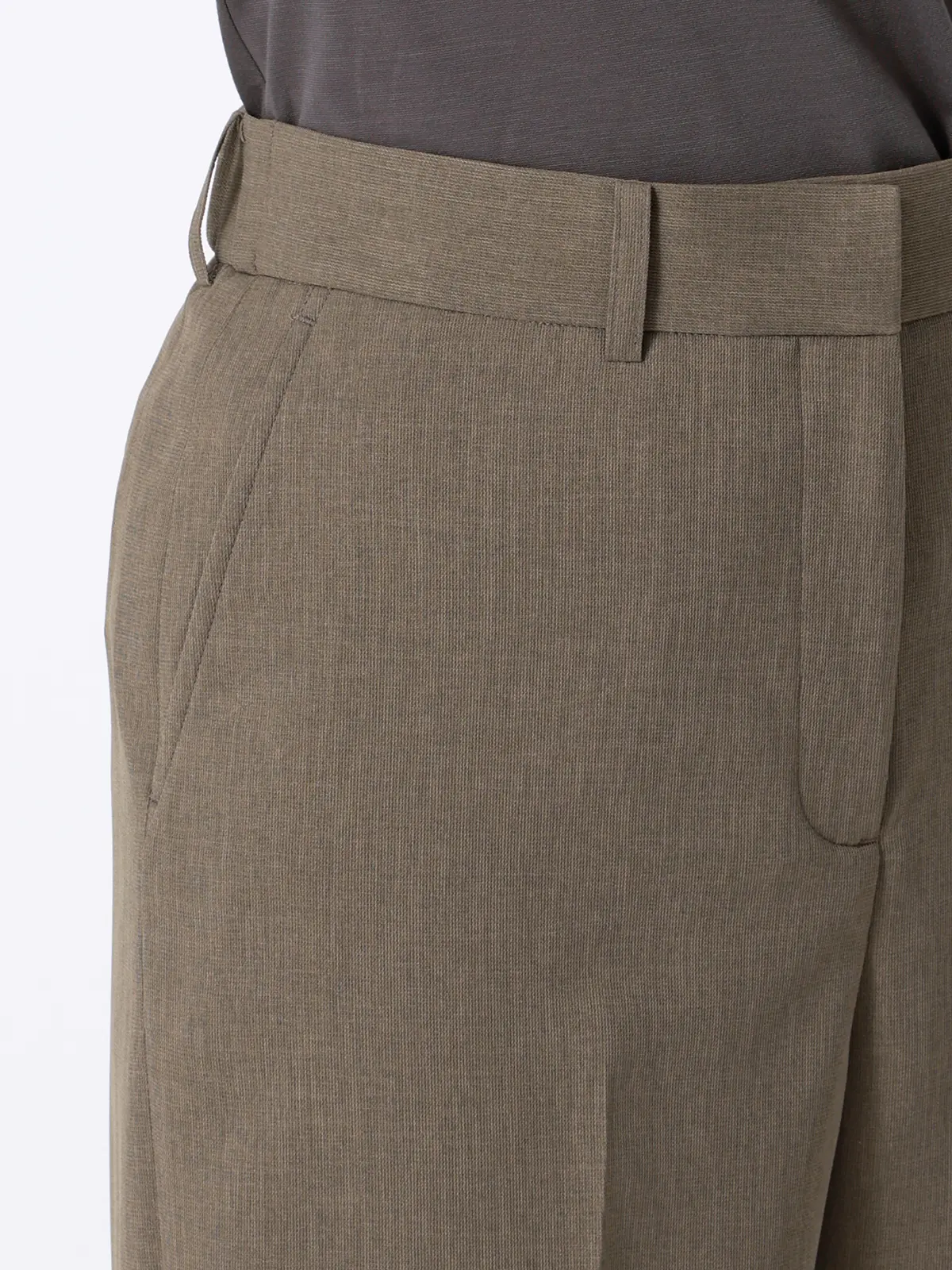 涼しいスーツ／ワイドパンツ／ウォッシャブル／ストレッチ／高通気／軽量／無地 ベージュ 36(7号）