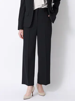 涼しいスーツ／ワイドパンツ／ウォッシャブル／ストレッチ／高通気／軽量／無地