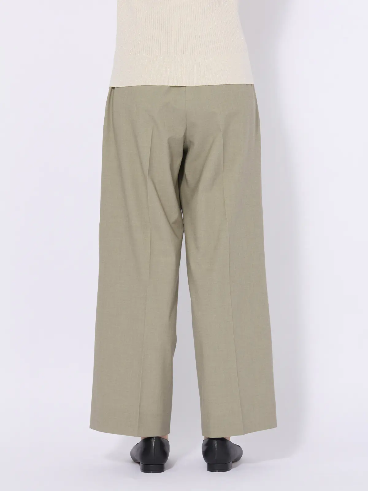 ワイドパンツ/ウォッシャブル/ストレッチ/UVカット/TRトロピカル/無地 カーキ 36(7号)