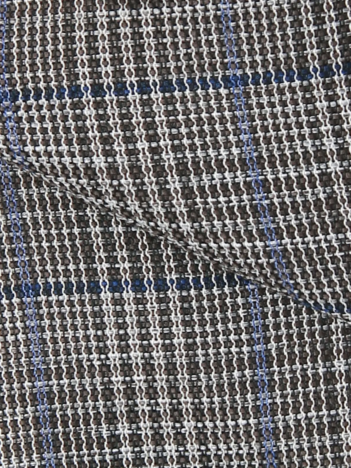 【訳アリ商品】ピンタックワイドストレートパンツ/ウォッシャブル/レノクロスストレッチ/グレンチェック ブラウン 36(7号)