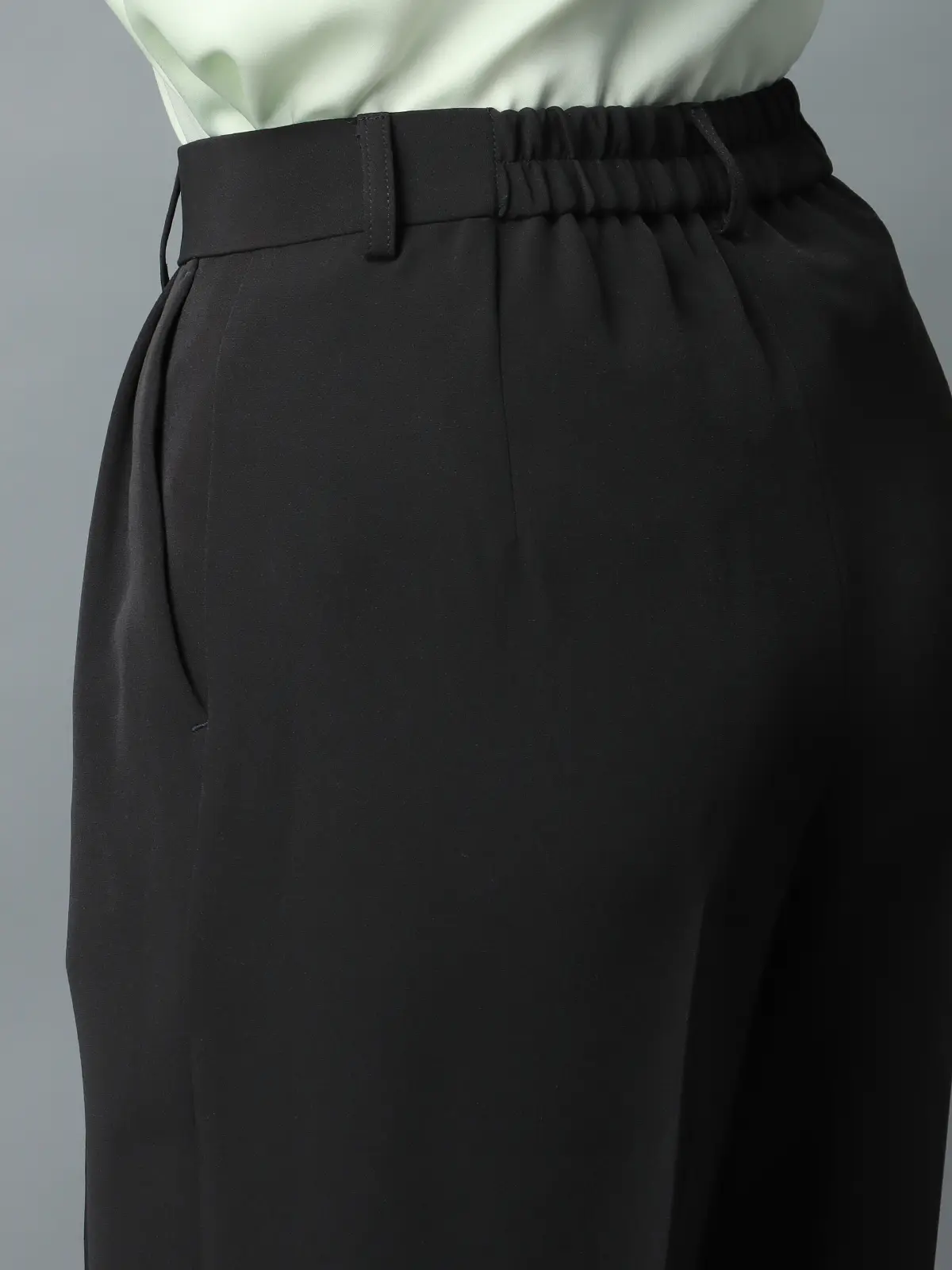 【9／5～WEB先行販売スタート！】CIS．／ストレートパンツ／ウォッシャブル／ストレッチ ブラック系 34(5号）