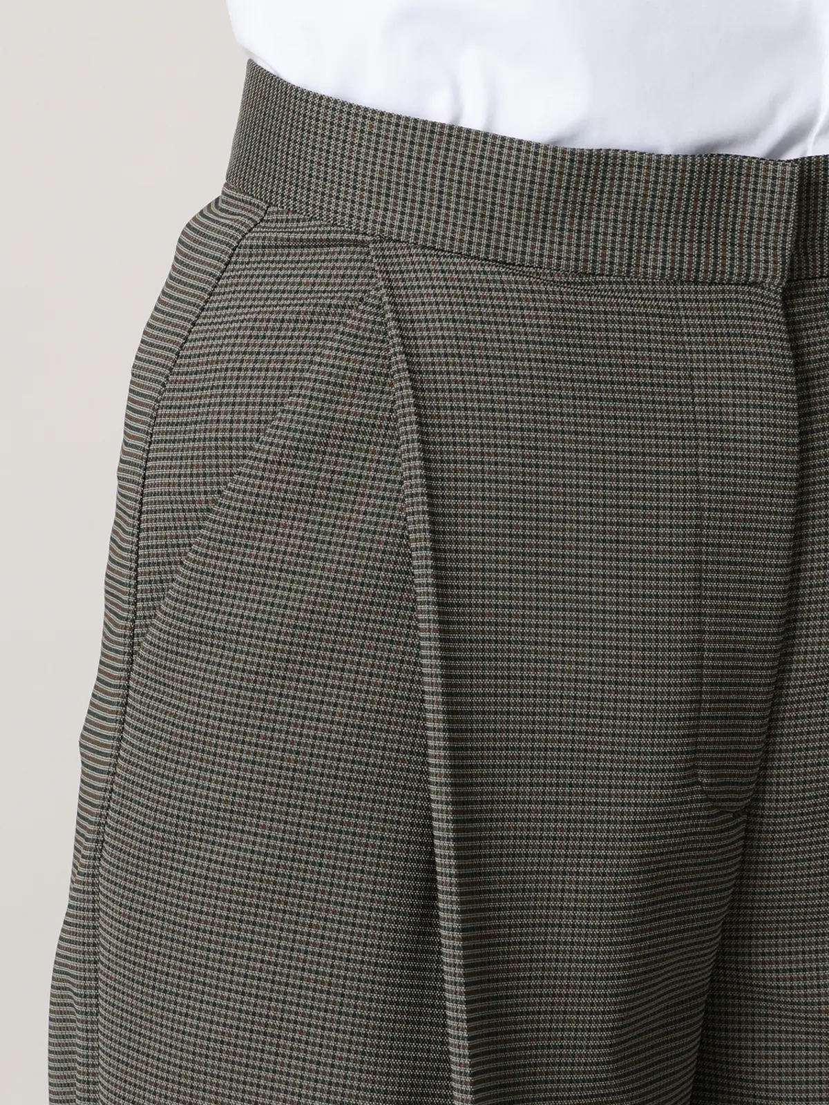 【2／23　23:59までWEB先行販売中】CIS.／タックテーパードパンツ／ハウンドトゥース グレー 34(5号）