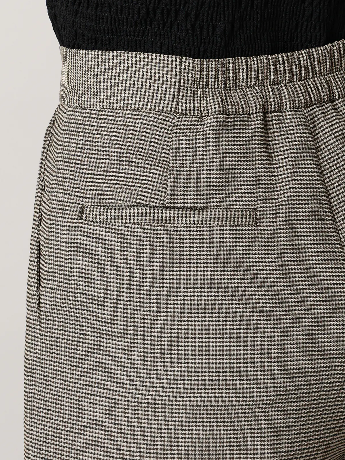 【2／23　23:59までWEB先行販売中】CIS.／タックテーパードパンツ／ハウンドトゥース ベージュ 34(5号）