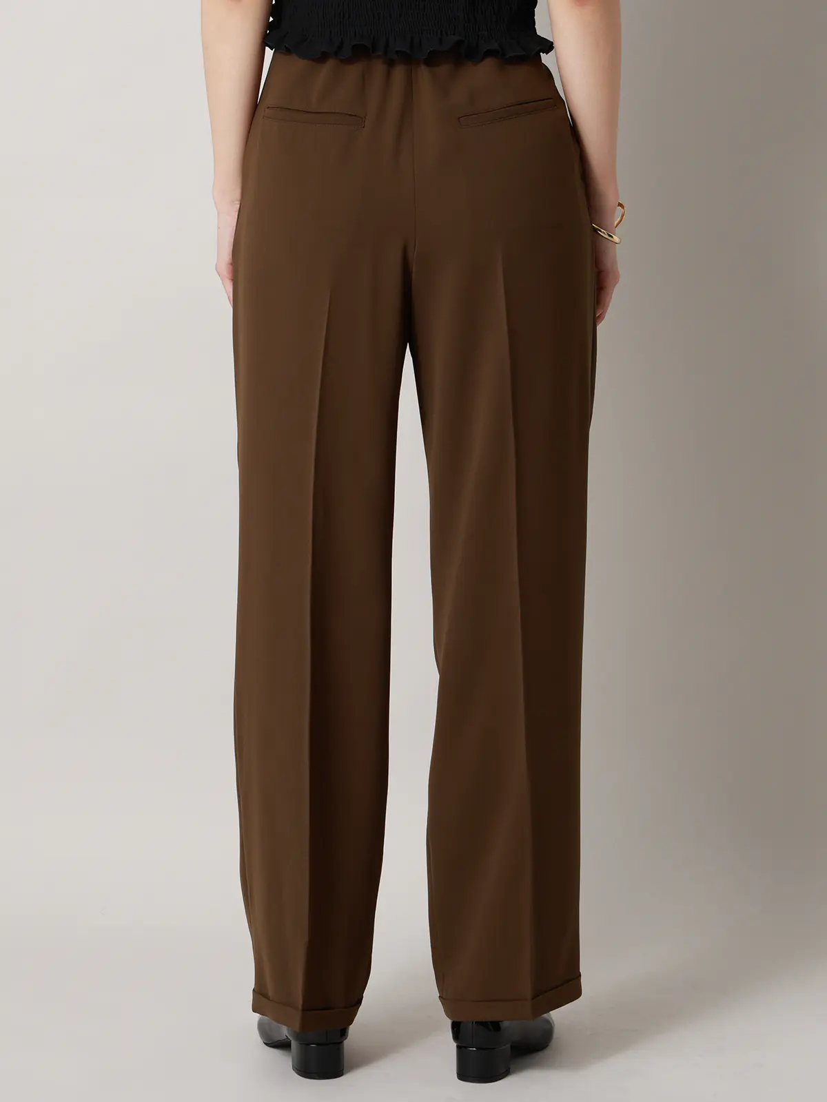 【2／23　23:59までWEB先行販売中】CIS.／ストレートパンツ／無地 ブラウン 34(5号）