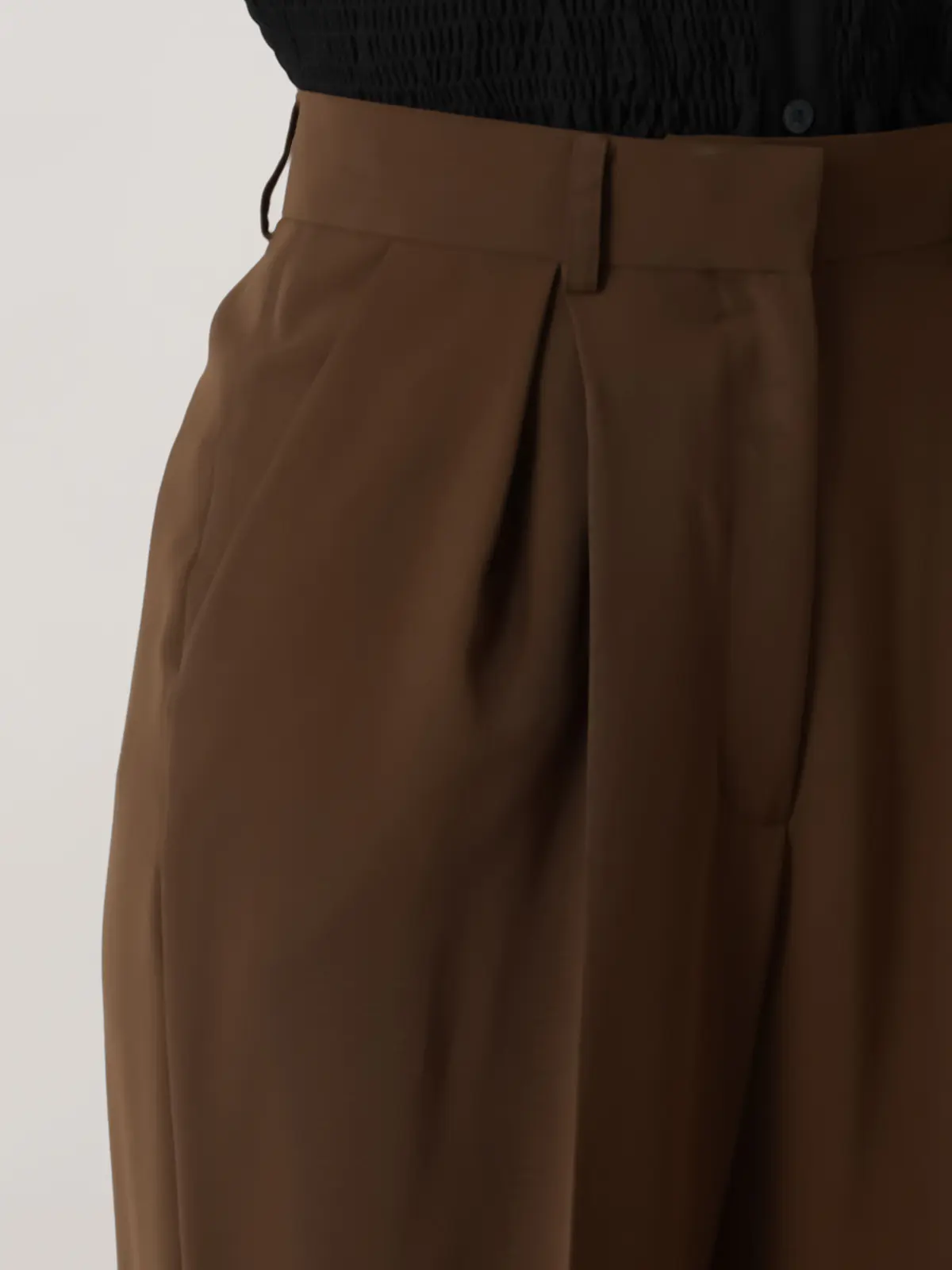 【2／23　23:59までWEB先行販売中】CIS.／ストレートパンツ／無地 ブラウン 34(5号）