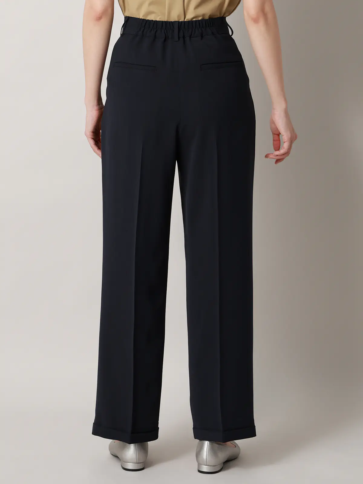 【2／23　23:59までWEB先行販売中】CIS.／ストレートパンツ／無地 ネイビー 34(5号）