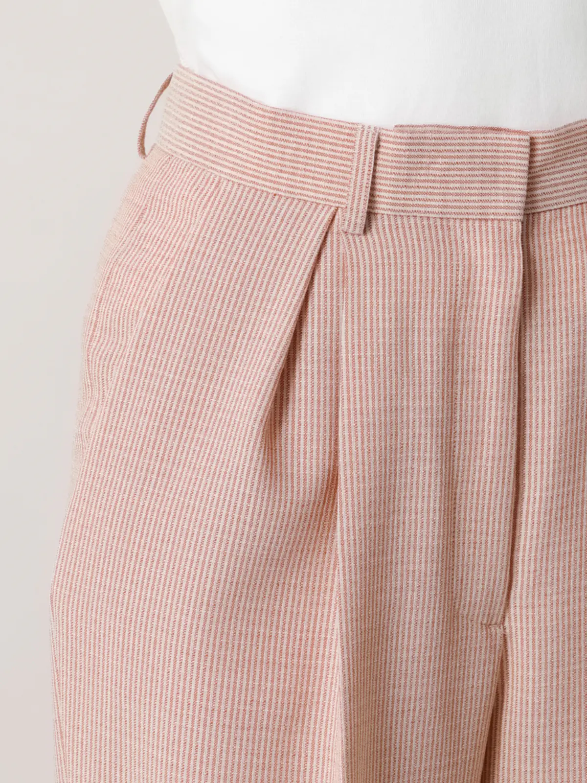 【2／23　23:59までWEB先行販売中】CIS.／ストレートパンツ／ストライプ オレンジ 34(5号）