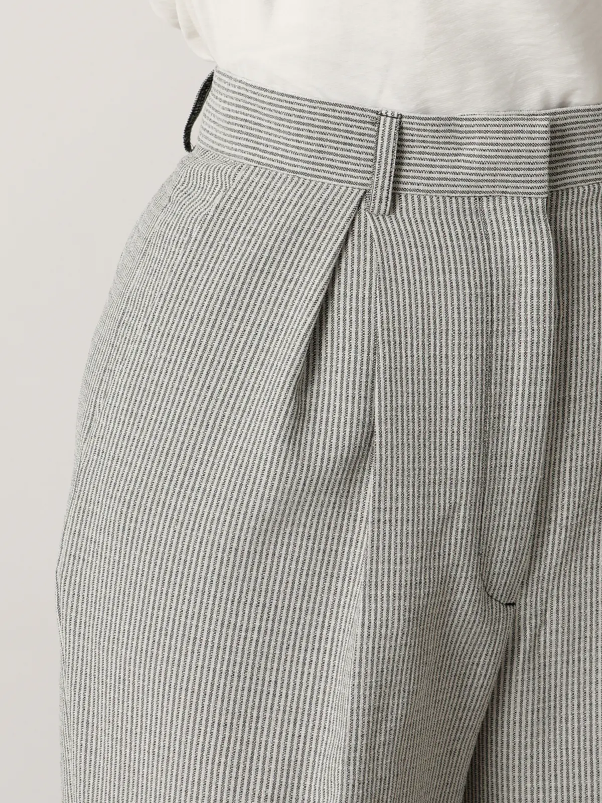 【2／23　23:59までWEB先行販売中】CIS.／ストレートパンツ／ストライプ ブラック 34(5号）