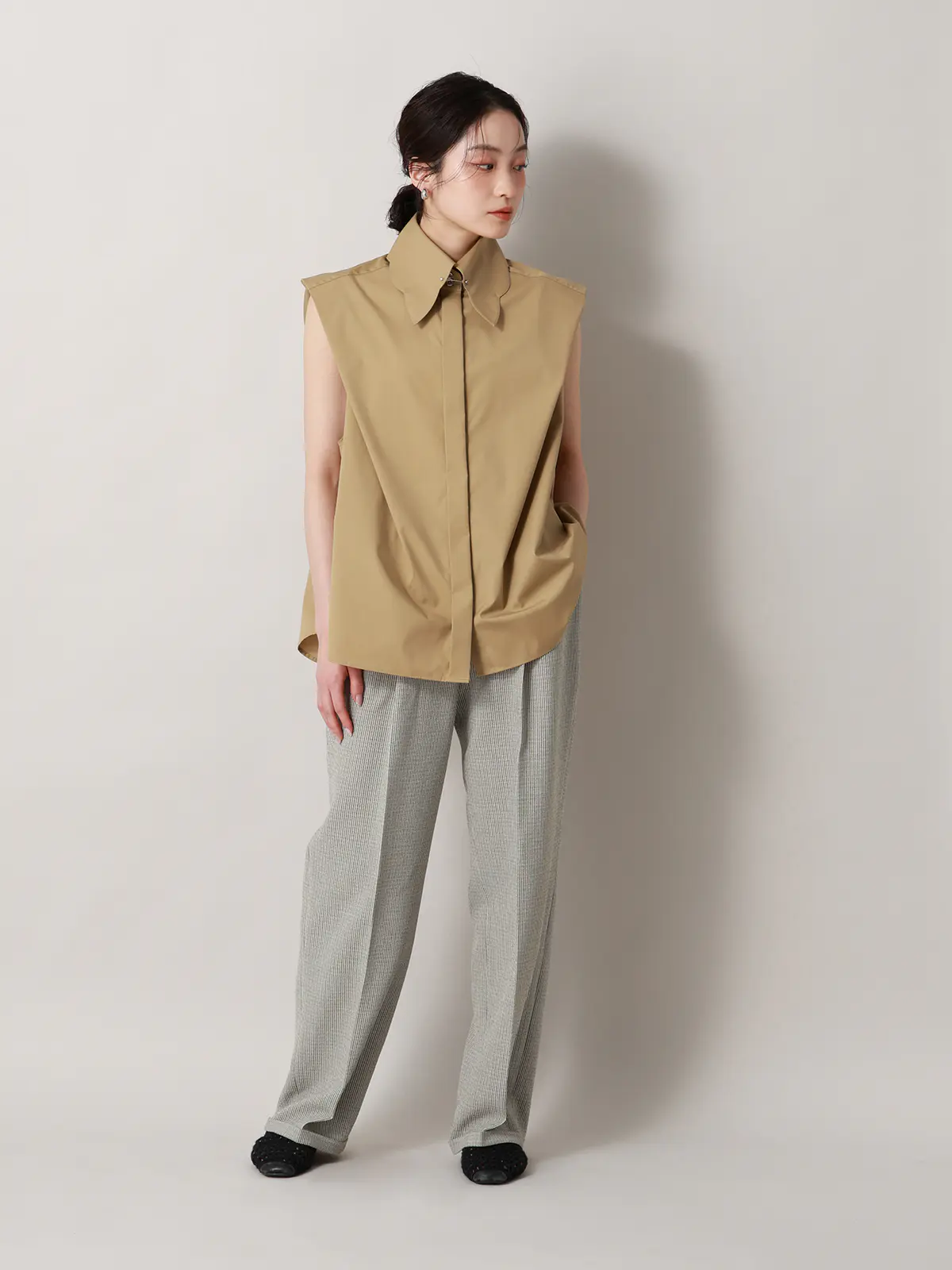 【2／23　23:59までWEB先行販売中】CIS.／ストレートパンツ／ストライプ ブラック 34(5号）