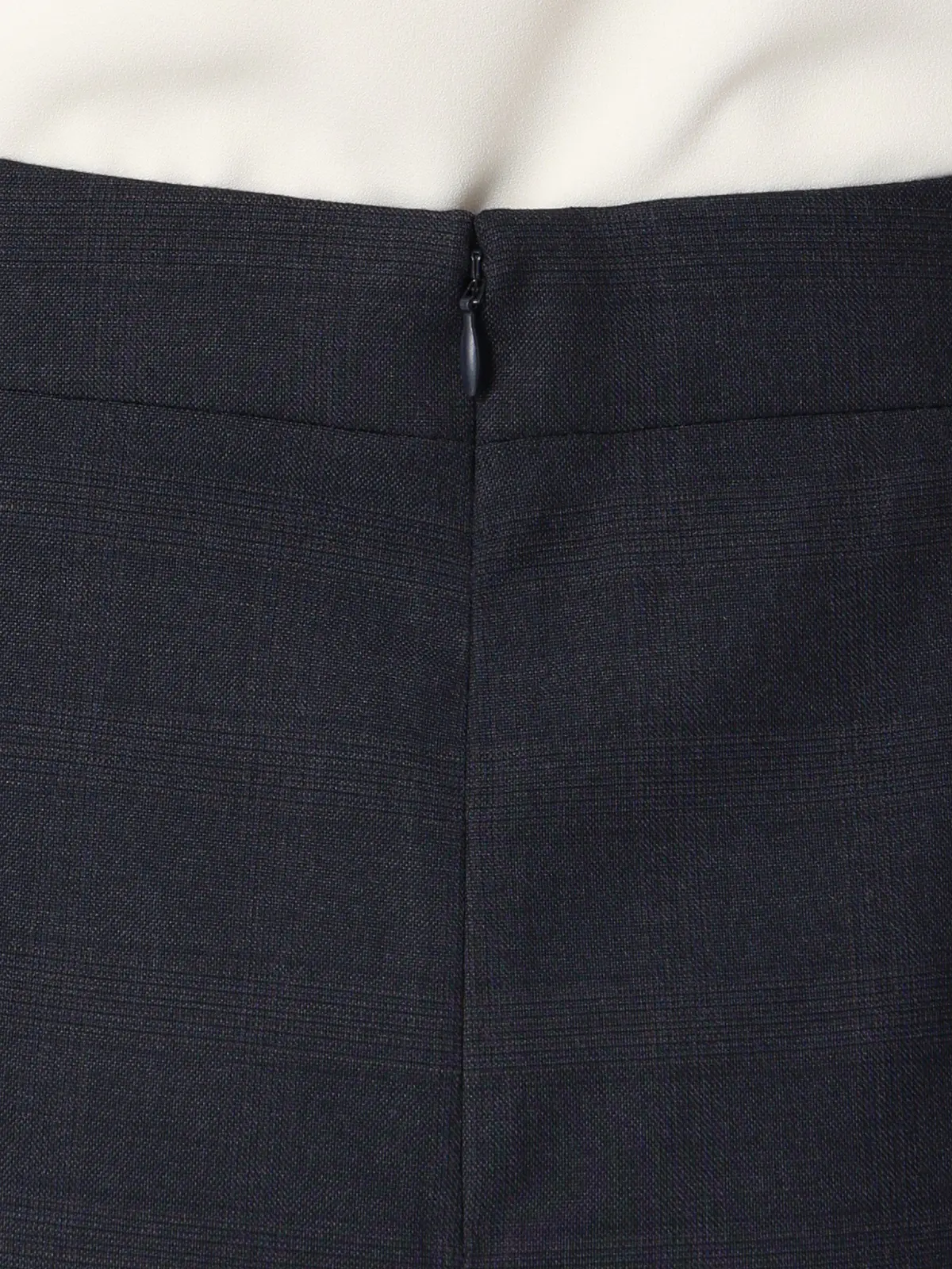 タイトスカート/ウォッシャブル/ストレッチ/WOOLISH/グレンチェック ネイビー 36(7号)