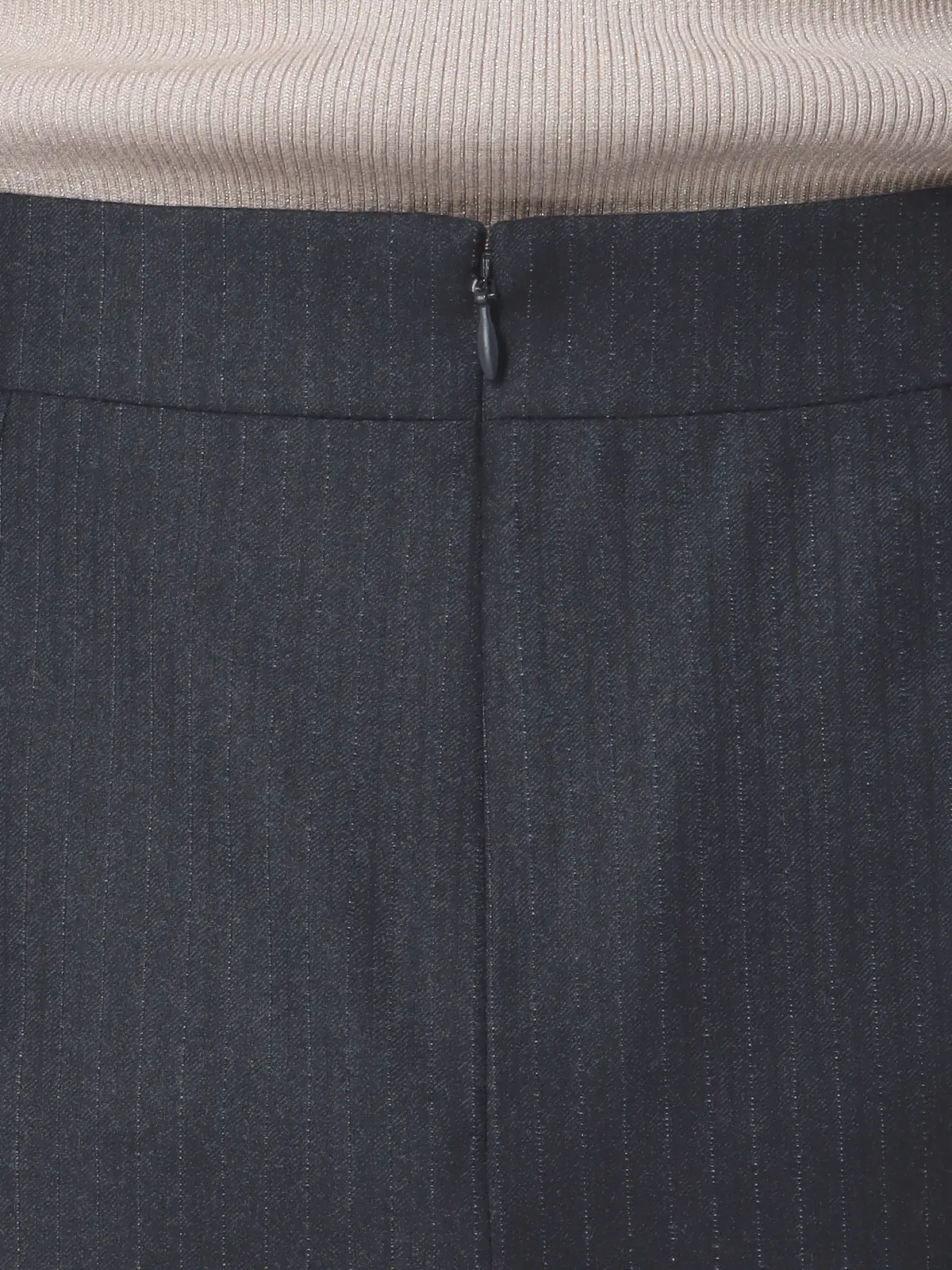 タイトスカート／REDA／SUPER110'sウール／ストライプ ネイビー 36(7号）