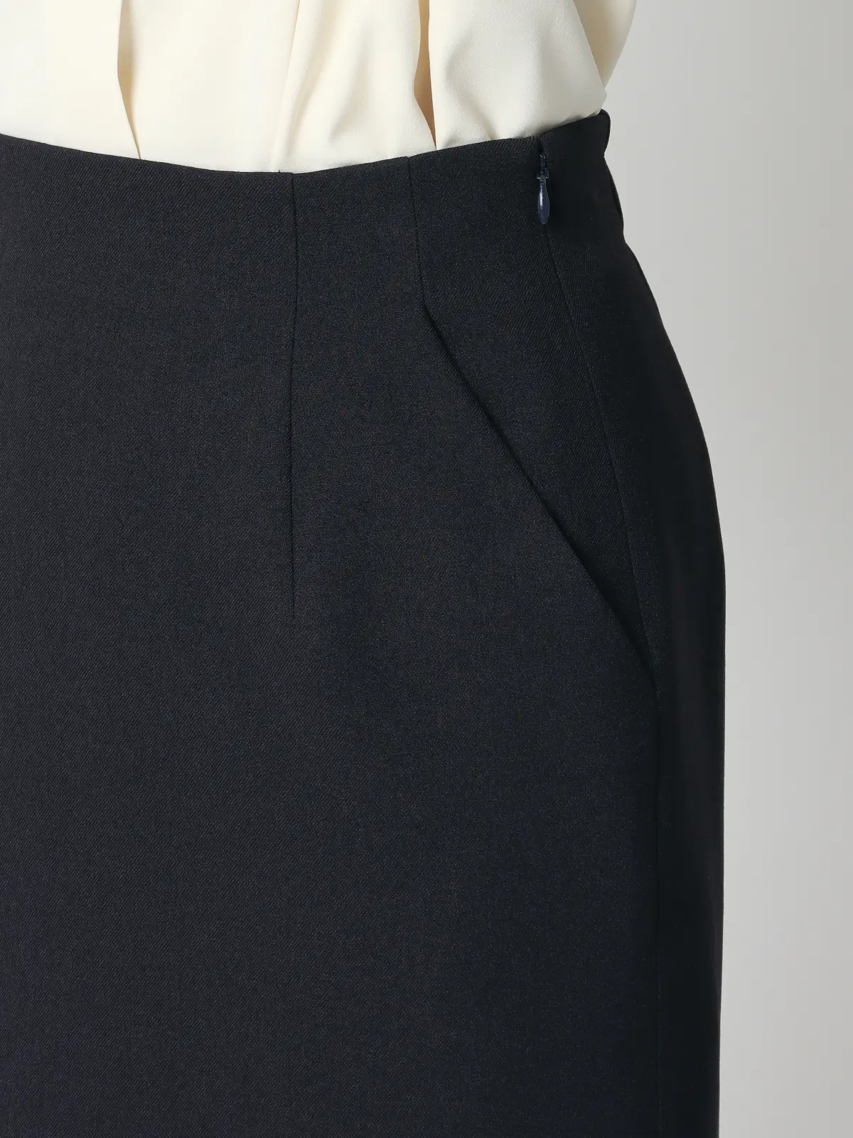 タイトスカート／ウォッシャブル／ストレッチ／ウールライクポリエステル／無地 パープル 36(7号）