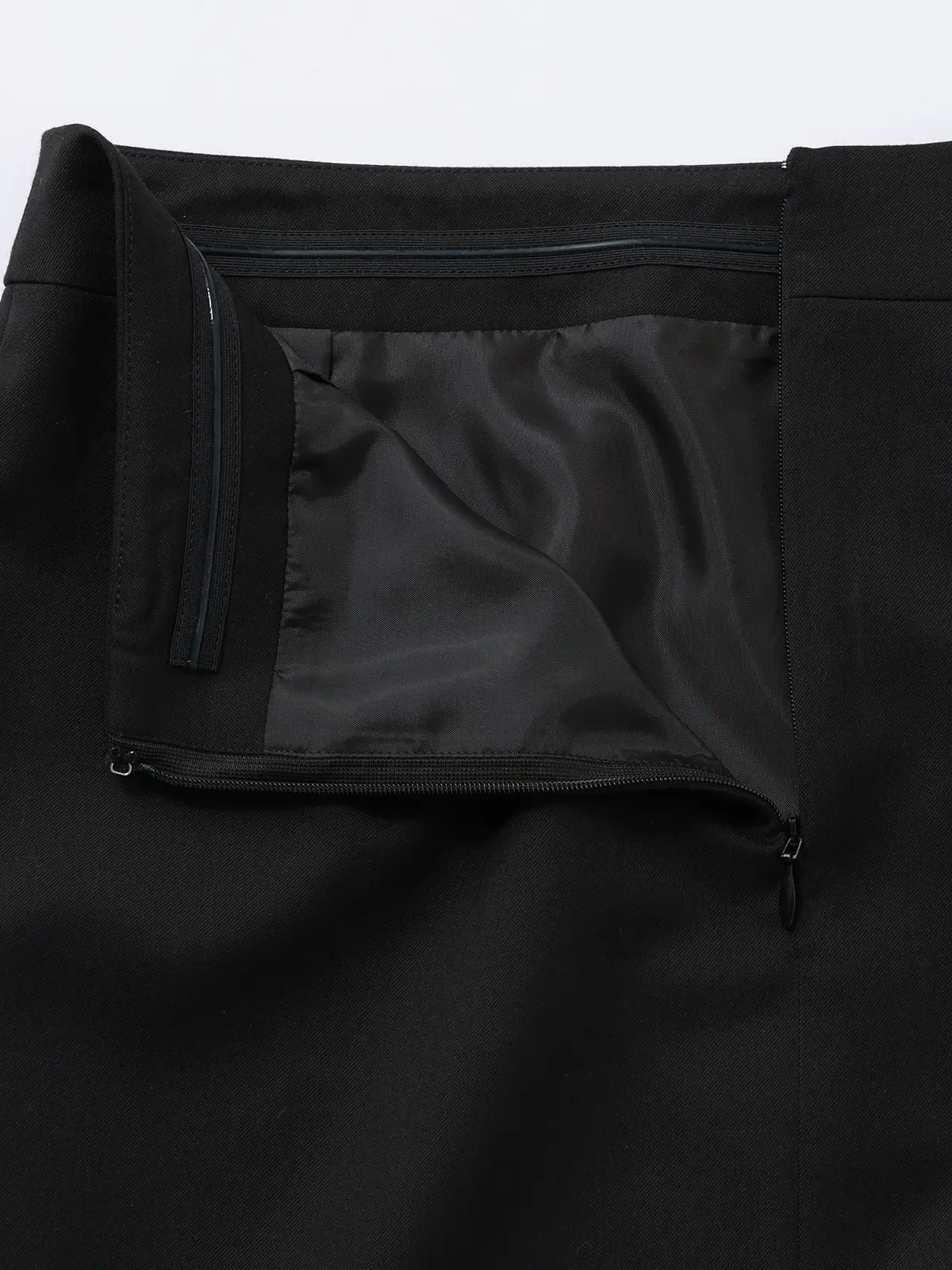 タイトスカート／SUPER100'sウール／無地 ブラック 36(7号）