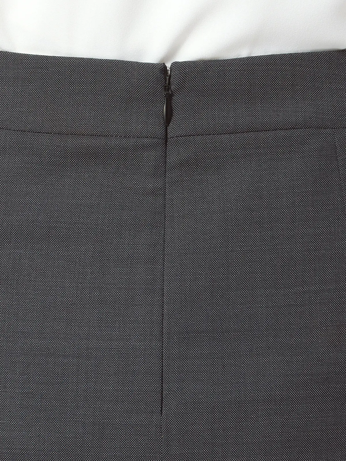 フレアスカート／ウォッシャブル／ストレッチ／ウールブレンド／ピンチェック グレー 34(5号）