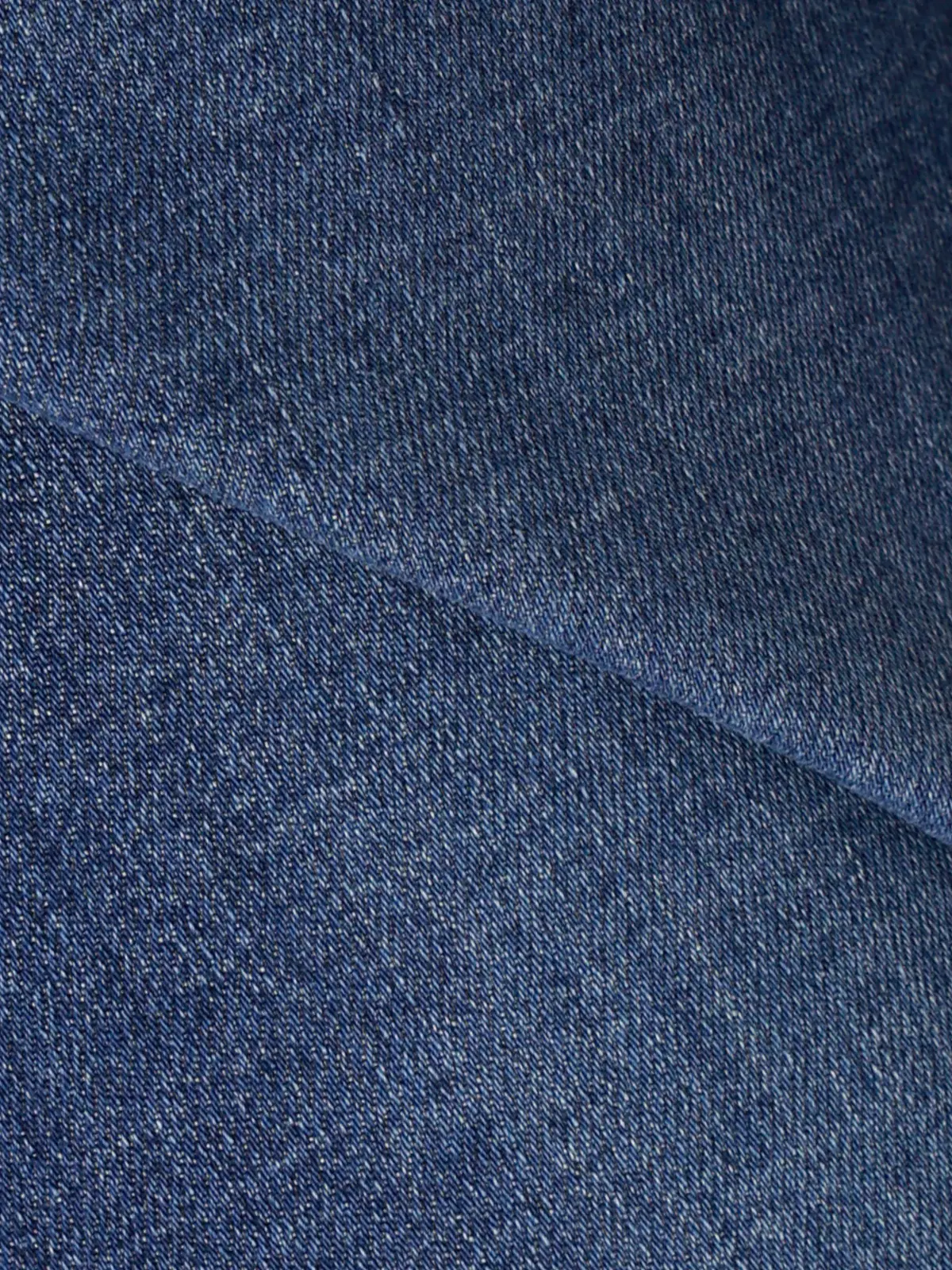 セミワイドデニム／SOMETHING／LISA／ウォッシャブル／コットンデニム／無地 ブルー S