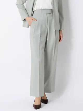 春夏／タックワイドパンツ