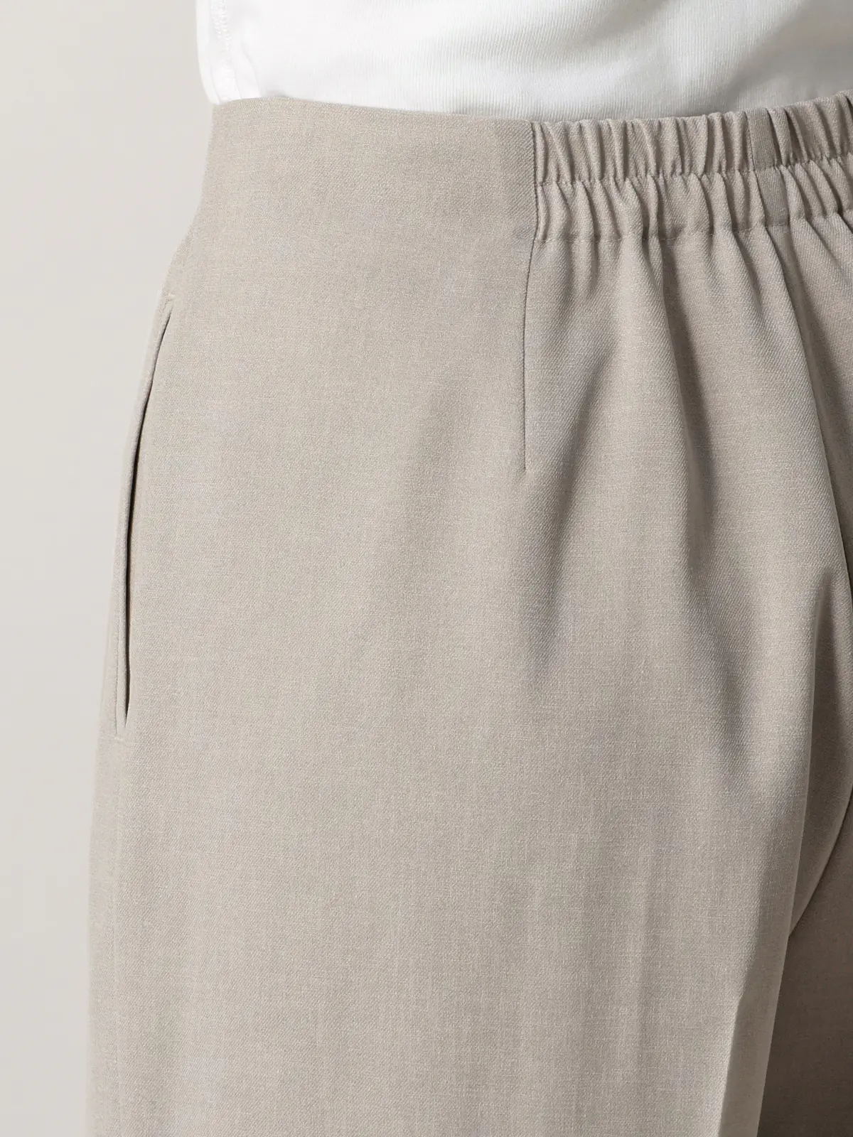 【2／23　23:59までWEB先行販売中】CIS．／タックワイドパンツ／無地 ベージュ 34(5号）