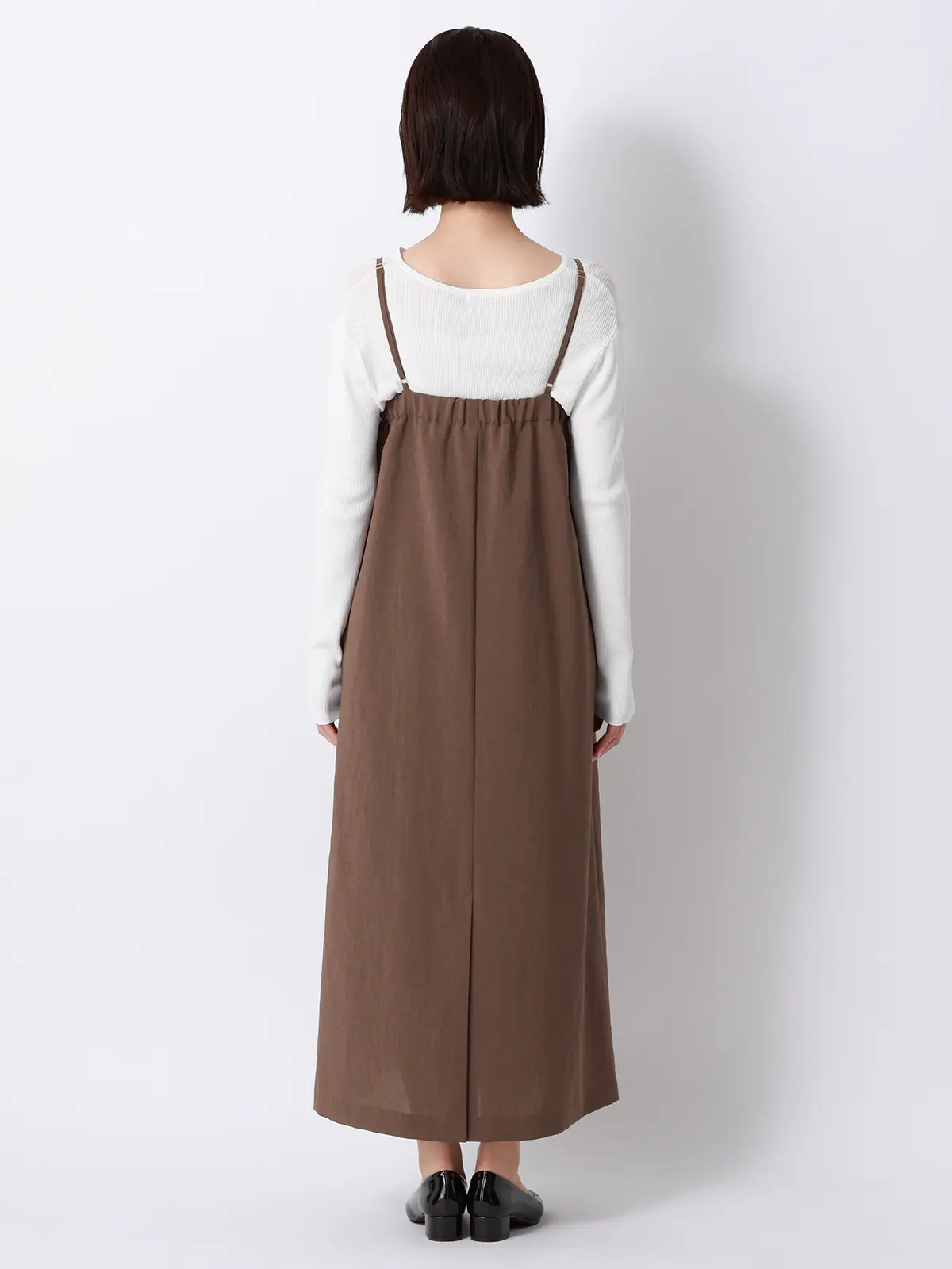 キャミワンピース／ウォッシャブル／UVカット／BREEZE COOL／無地／BIYORI UP ブラウン 38(9号）