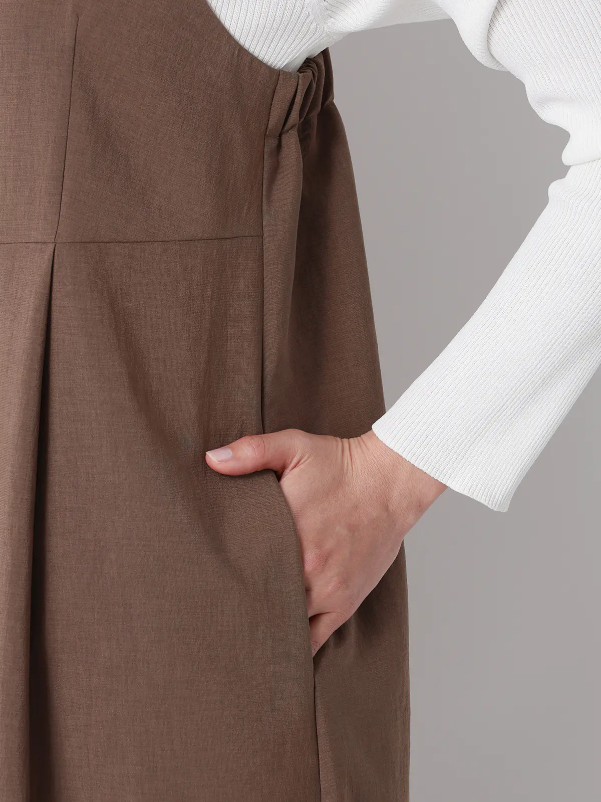 キャミワンピース／ウォッシャブル／UVカット／BREEZE COOL／無地／BIYORI UP ブラウン 38(9号）