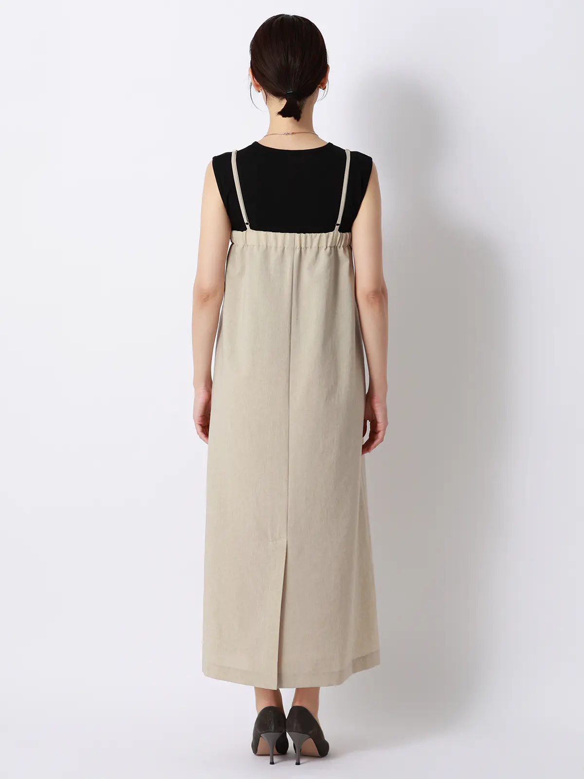 キャミワンピース／ウォッシャブル／UVカット／BREEZE COOL／無地／BIYORI UP ベージュ 38(9号）