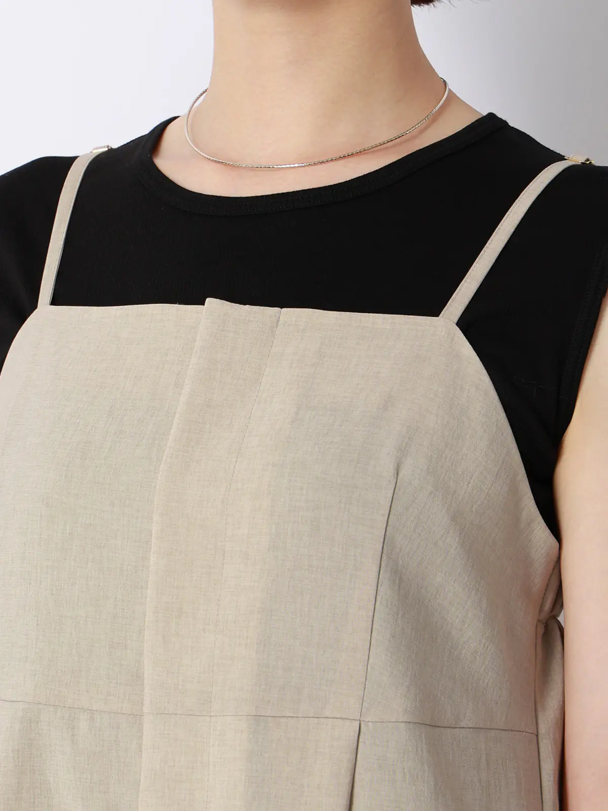 キャミワンピース／ウォッシャブル／UVカット／BREEZE COOL／無地／BIYORI UP ベージュ 38(9号）