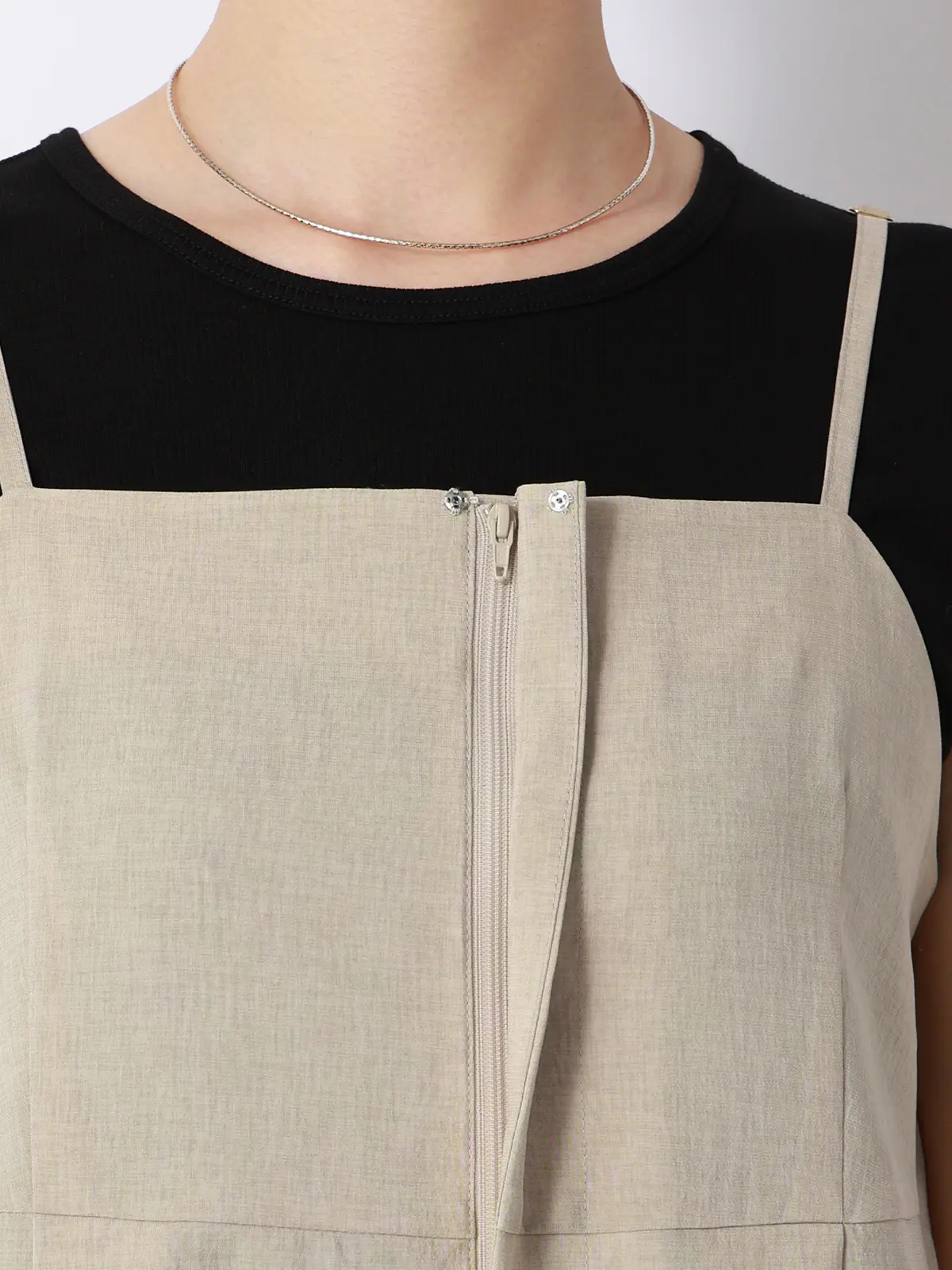 キャミワンピース／ウォッシャブル／UVカット／BREEZE COOL／無地／BIYORI UP ベージュ 38(9号）