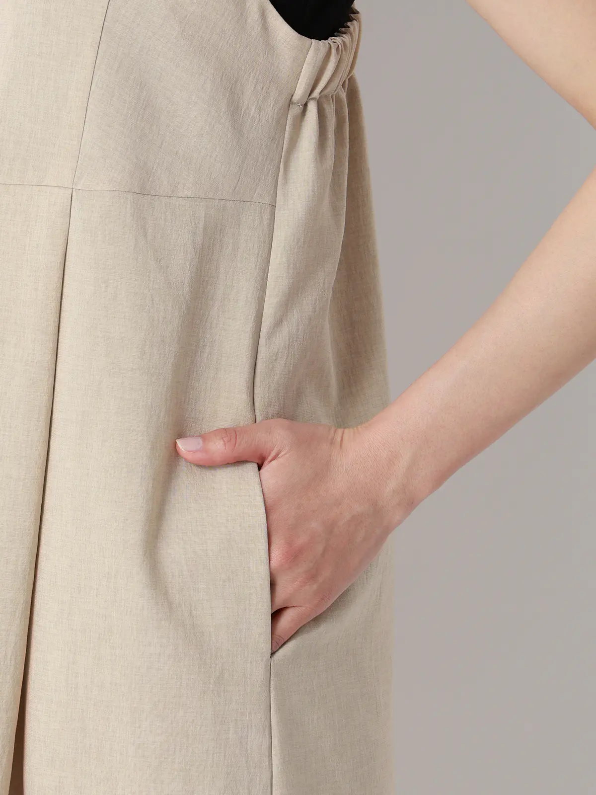 キャミワンピース／ウォッシャブル／UVカット／BREEZE COOL／無地／BIYORI UP ベージュ 38(9号）