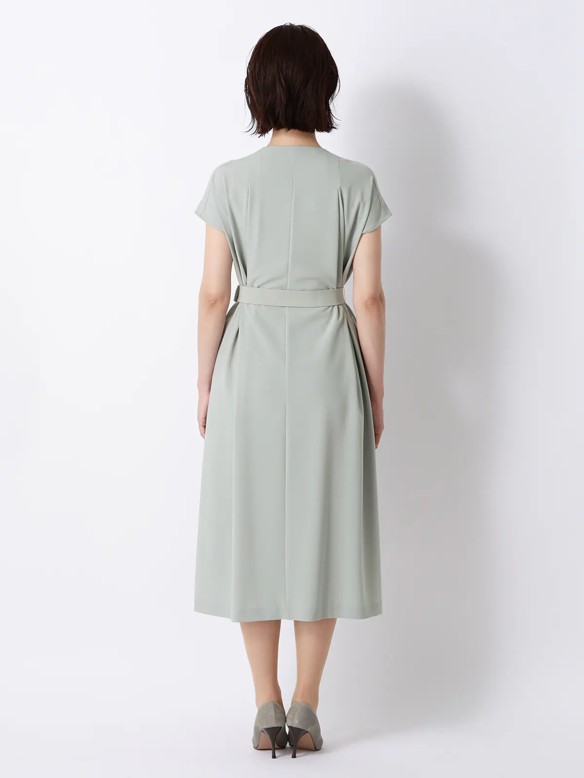 WEB限定／クルーネックワンピース／ウォッシャブル／ストレッチ／撥水／UVカット／BIYORI UP ミント 38(9号）