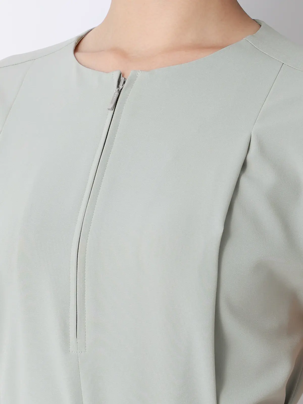 WEB限定／クルーネックワンピース／ウォッシャブル／ストレッチ／撥水／UVカット／BIYORI UP ミント 38(9号）