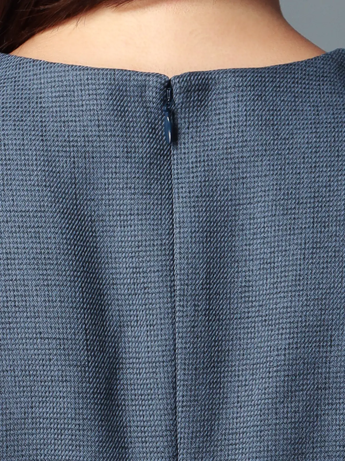 【9／5～WEB先行販売スタート！】CIS．／レイヤードルックワンピース／ウォッシャブル／ストレッチ ブルー系 34(5号）