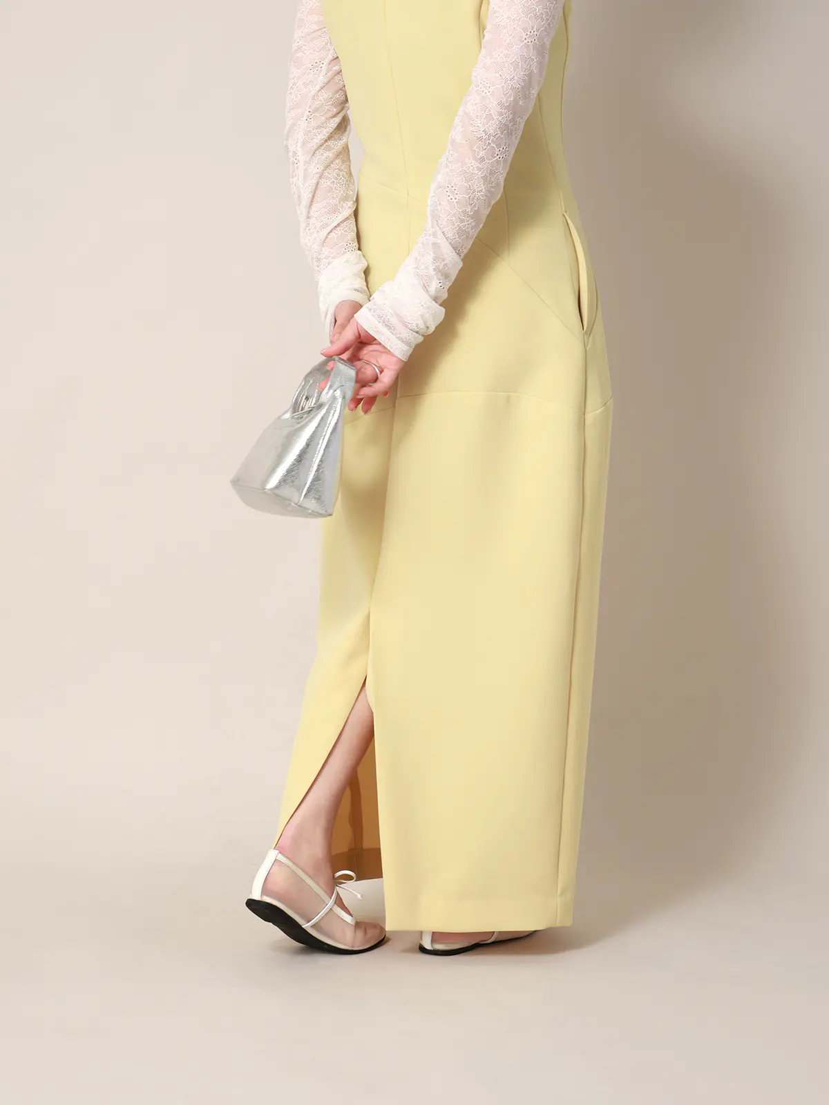 【2／23　23:59までWEB先行販売中】CIS．／アシンメトリックドレス イエロー 34(5号）