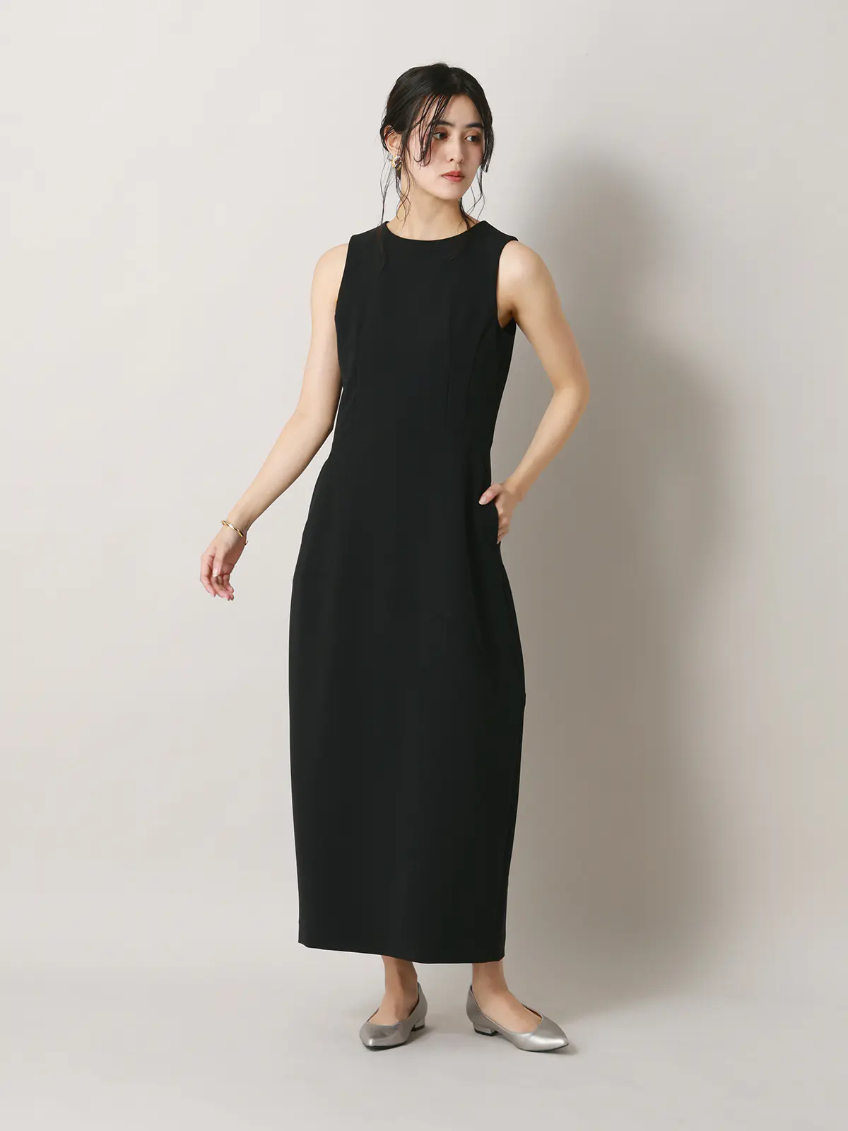 【2／23　23:59までWEB先行販売中】CIS．／アシンメトリックドレス ブラック 34(5号）