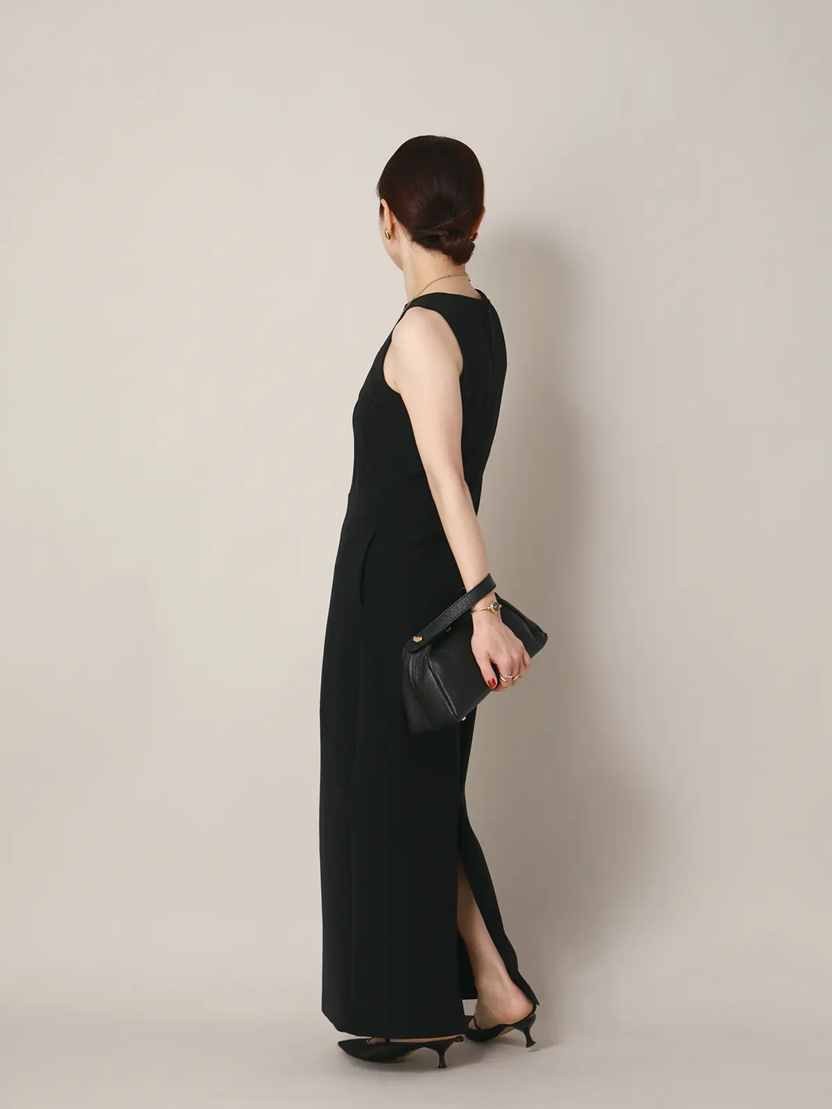 【2／23　23:59までWEB先行販売中】CIS．／アシンメトリックドレス ブラック 34(5号）