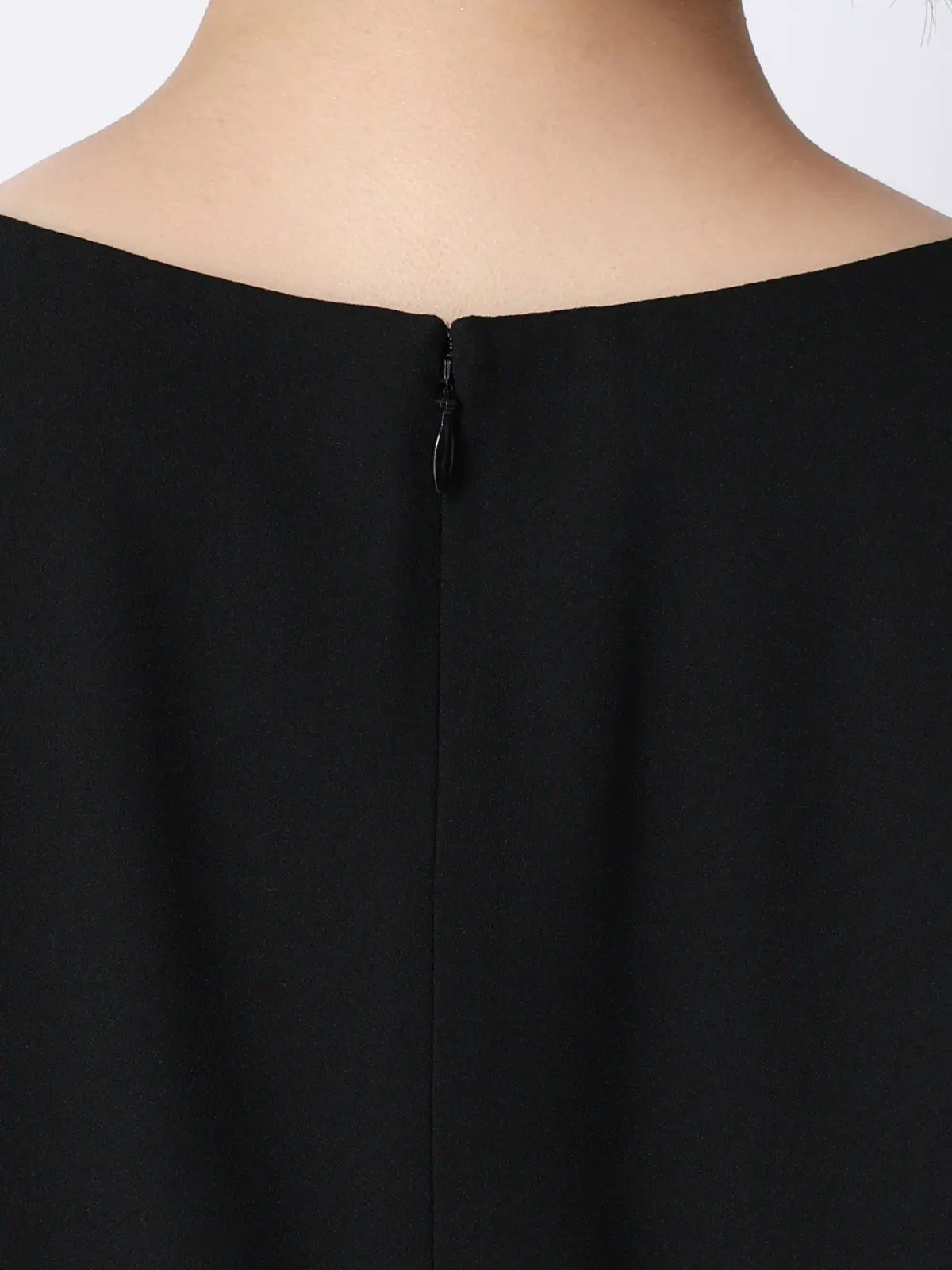 WEB限定／ジャケット＆ワンピースセットアップ／ノーカラー／ウォッシャブル／フォーマル／無地 ブラック 36(7号）