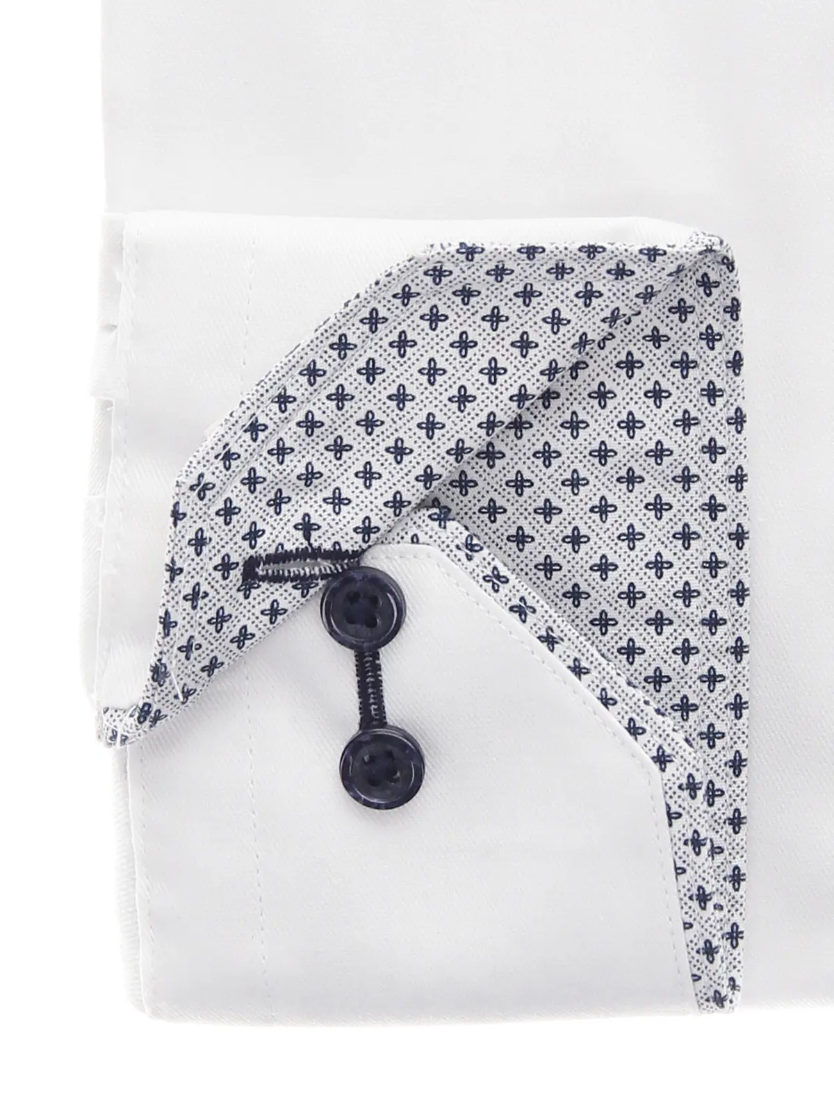 ワイシャツ／長袖／ノンアイロン／形態安定／ボタンダウンカラー／織柄／BASIC／ドレスシャツ ホワイト 首周り:37cm,裄丈:80cm