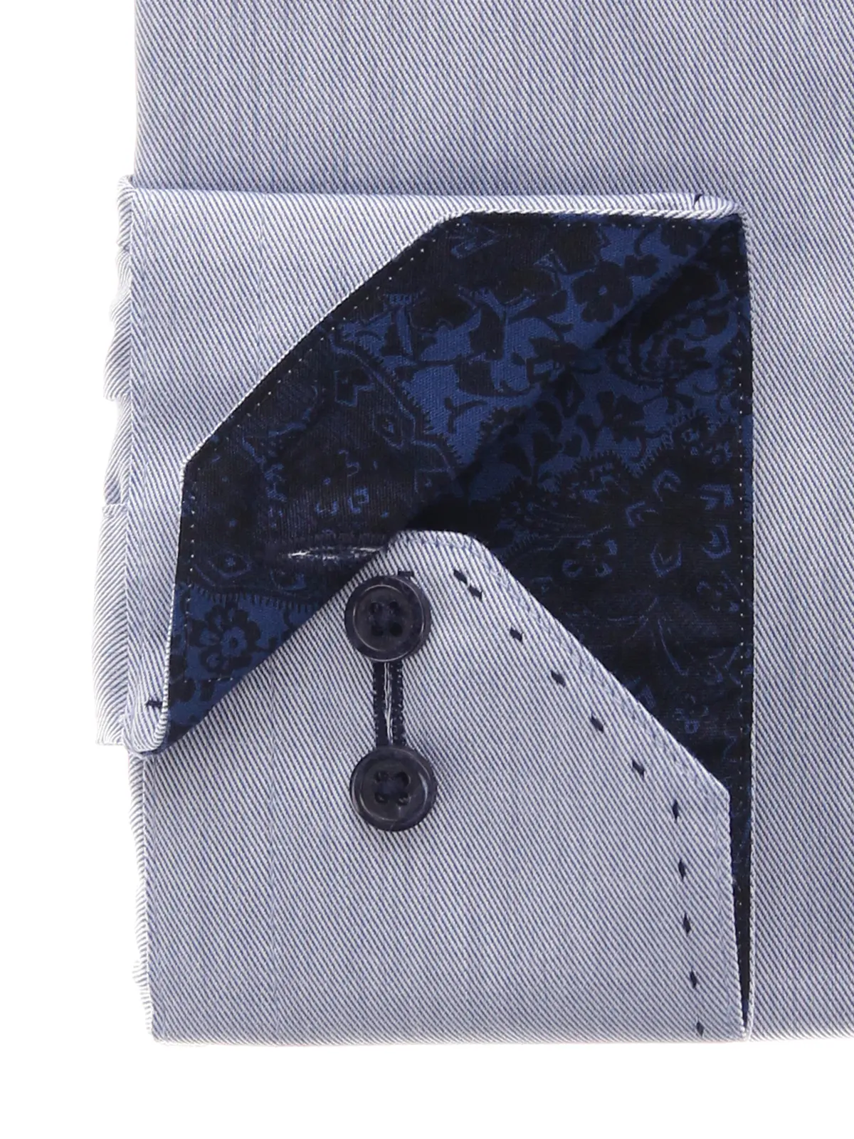 ワイシャツ／長袖／ノンアイロン／形態安定／ボタンダウンカラー／織柄／BASIC／ドレスシャツ ブルー 首周り:37cm,裄丈:80cm