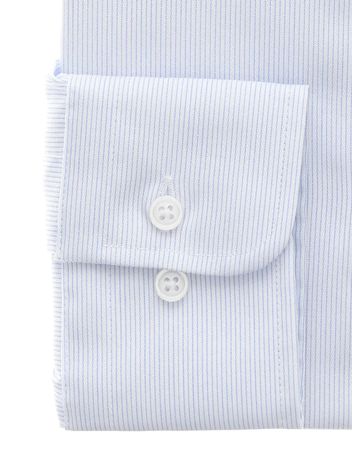 ワイシャツ/長袖/ノンアイロン/形態安定/ワイドカラー/ストライプ/BASIC/ドレスシャツ ブルー 首周り:37cm,裄丈:80cm