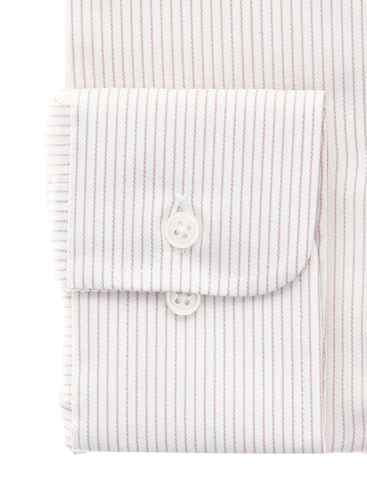 ワイシャツ/長袖/ノンアイロン/形態安定/ワイドカラー/ストライプ/BASIC/ドレスシャツ ベージュ 首周り:37cm,裄丈:80cm