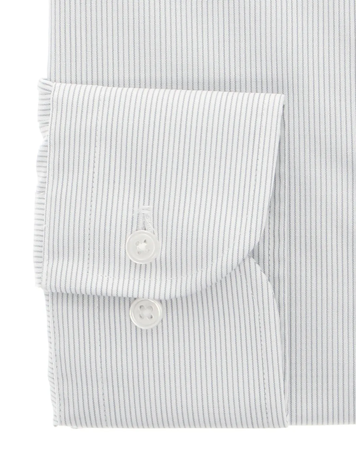 ワイシャツ／長袖／ノンアイロンストレッチ／3BLOCK／ワイドカラー／BASIC／ドレスシャツ グレー 首周り:37cm,裄丈:80cm