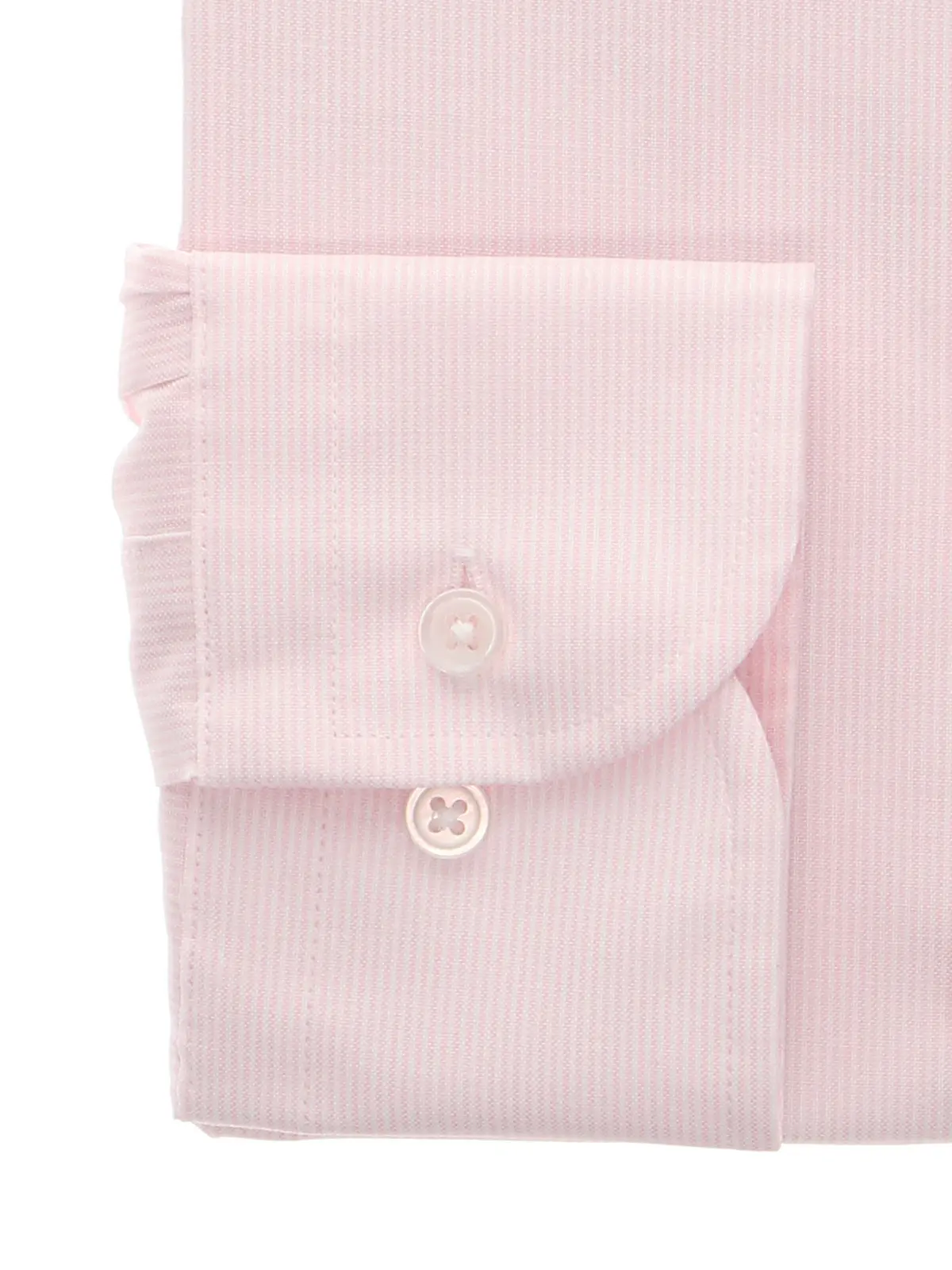 ワイシャツ／長袖／ノンアイロンストレッチ／3BLOCK／ワイドカラー／BASIC／ドレスシャツ ピンク 首周り:37cm,裄丈:80cm