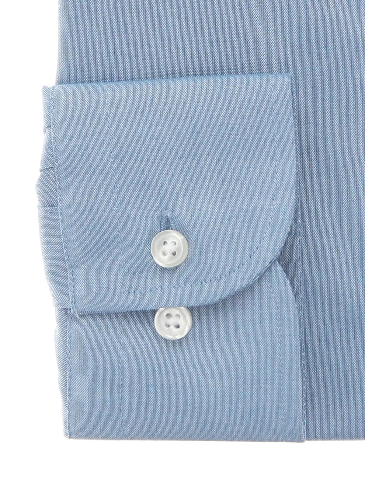 ワイシャツ／長袖／ボタンダウンカラー／ノンアイロン／形態安定／無地／BASIC／ドレスシャツ サックス 首周り:43cm,裄丈:86cm