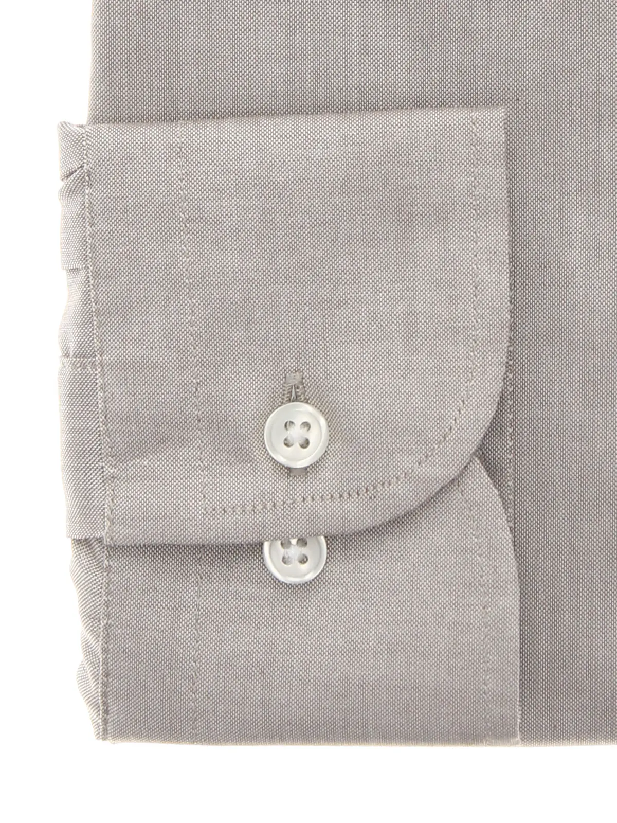 ワイシャツ/長袖/ノンアイロン/形態安定/ボタンダウンカラー/無地/BASIC/ドレスシャツ Lブラウン 首周り:37cm,裄丈:80cm