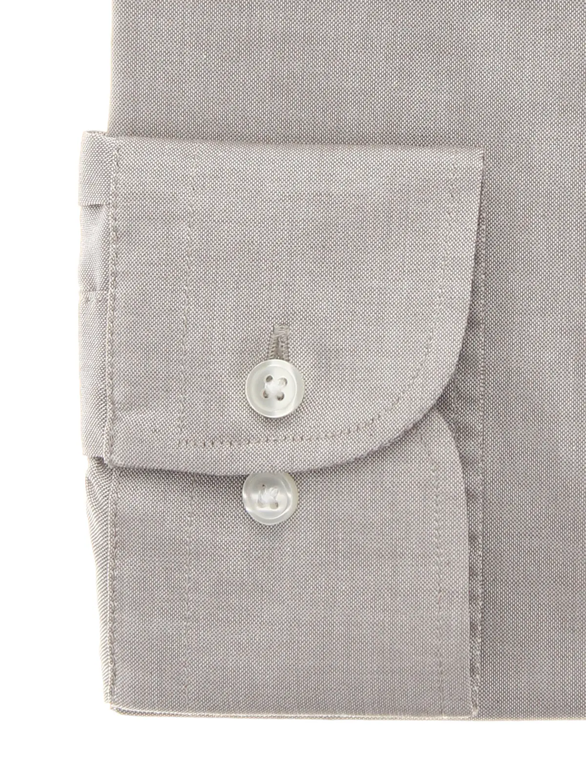 ワイシャツ/長袖/ノンアイロン/形態安定/タブカラー/無地/BASIC/ドレスシャツ Lブラウン 首周り:37cm,裄丈:80cm