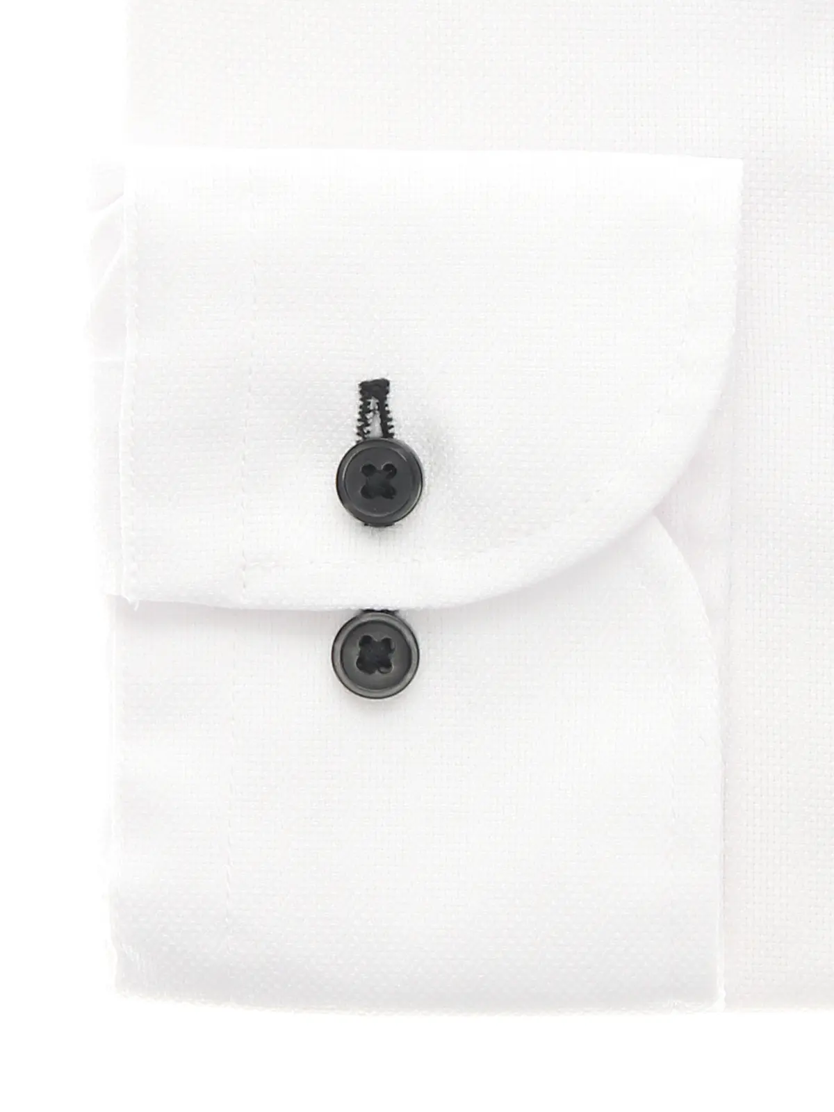 ▽ワイシャツ／長袖／形態安定／ボタンダウンカラー／シャドーストライプ／BASIC／ドレスシャツ ホワイト 首周り:39cm,裄丈:86cm