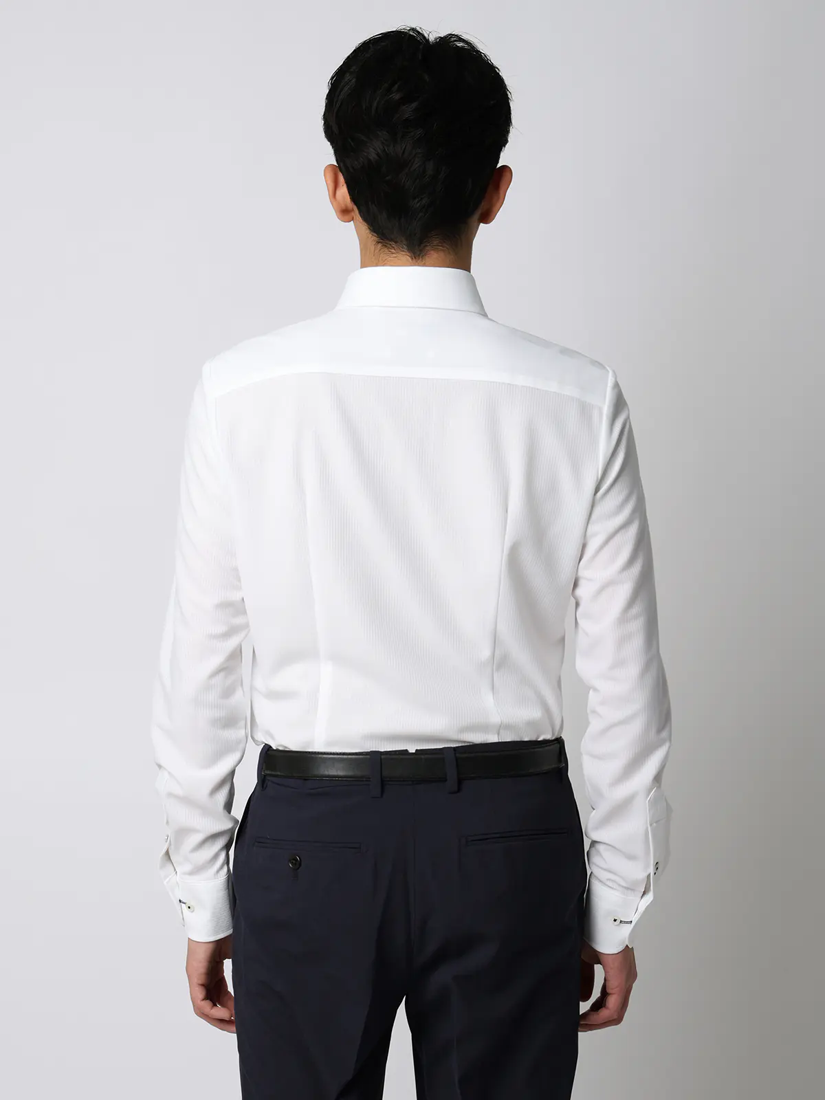 最高シャツ/ワイシャツ/長袖/ノンアイロンジャージー/ボタンダウンカラー/FIT/ドレスシャツ ホワイト 首周り:37cm,裄丈:80cm