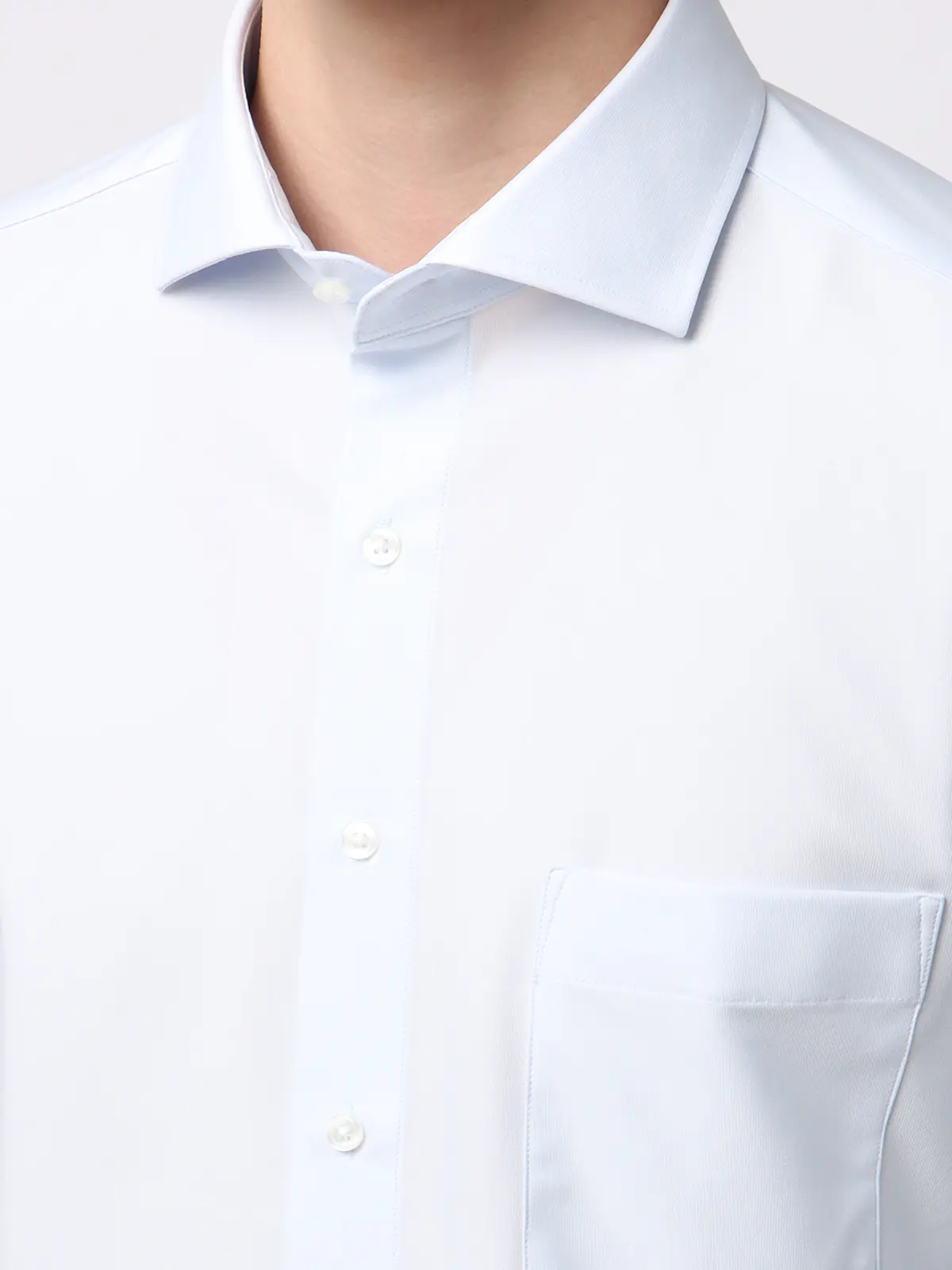 最高シャツ/ワイシャツ/長袖/ノンアイロンジャージー/ホリゾンタルカラー/FIT/ドレスシャツ サックス 首周り:37cm,裄丈:80cm