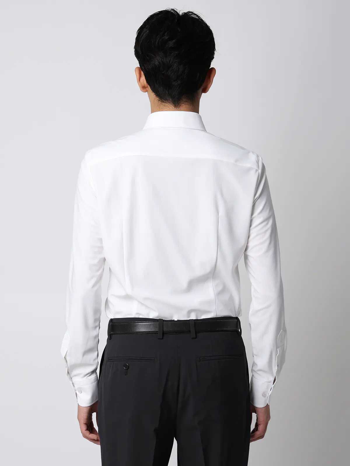 最高シャツ/ワイシャツ/長袖/ノンアイロンジャージー/ボタンダウンカラー/FIT/ドレスシャツ ホワイト 首周り:37cm,裄丈:80cm